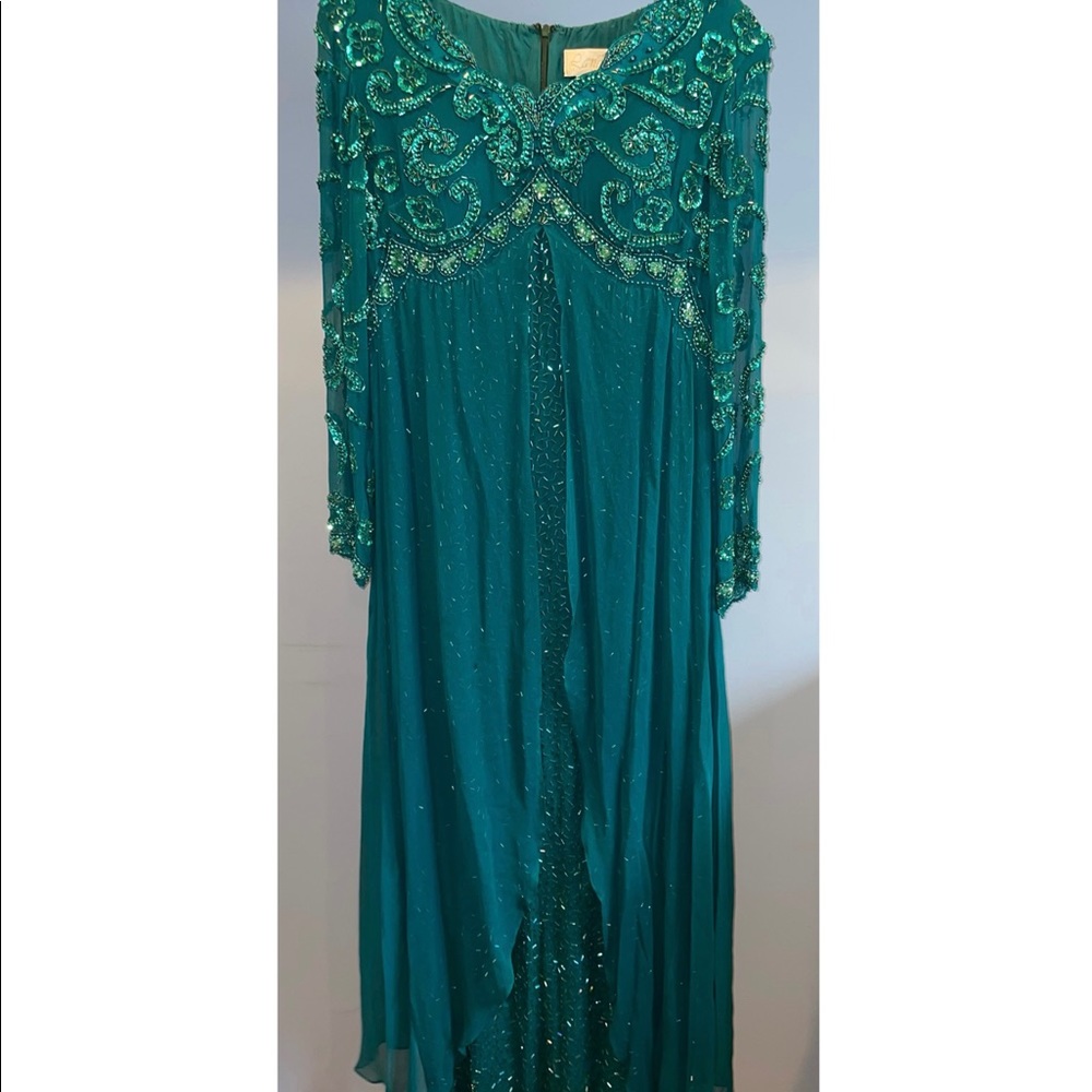 Blue Beaded Gown